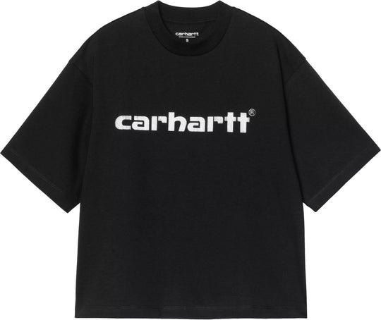  Carhartt Wip T-shirt Women Ss Archive Script T-shirt Black Donna