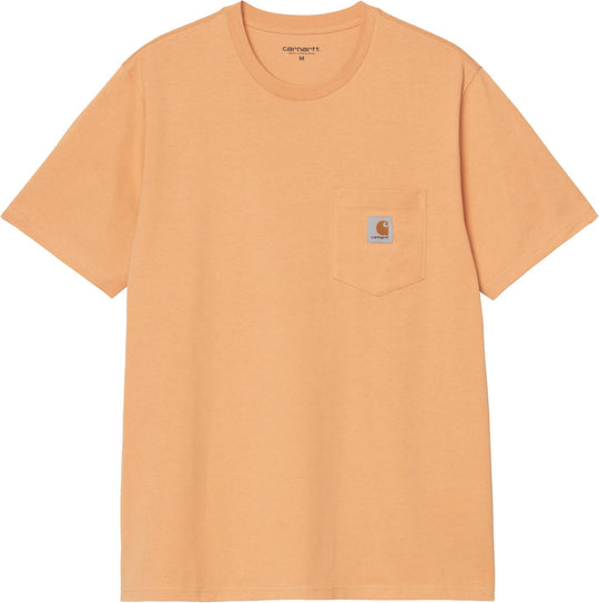  Carhartt Wip T-shirt S/s Pocket Tee Gentle Orange Uomo Gentleorange