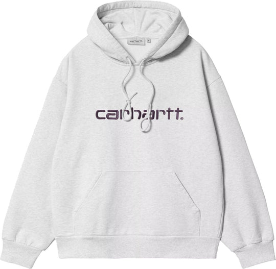  Carhartt Wip Felpa Hooded Carhartt Sweat Ash Heather Cozy Purple Uomo Ashheathercozypurple