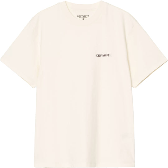  Carhartt Wip T-shirt Women Ss Script Embroidery T-shirt Cinnerus Cozy Purple Donna Cinneruscozypurple