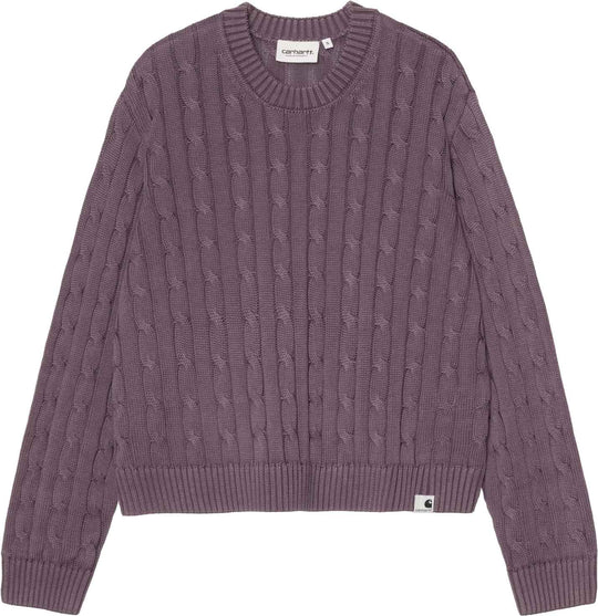  Carhartt Wip Maglione Women Carter Sweater Cozy Purple Garment Dyed Donna Cozypurplegarmentdyed