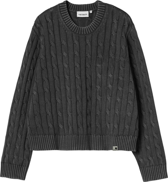  Carhartt Wip Maglione Women Carter Sweater Black Garmnet Dyed Donna Blackgarmentdyed