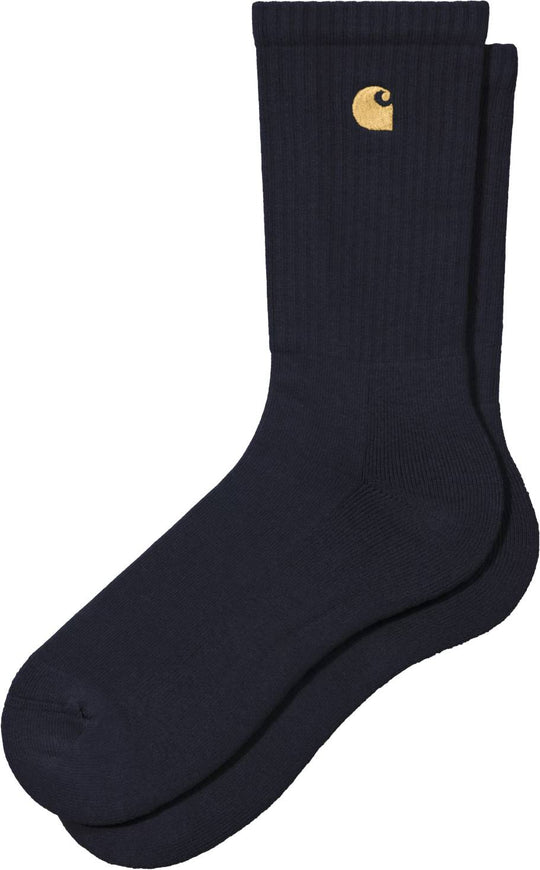  Carhartt Wip Calze Chase Socks Dark Navy Gold Uomo Darknavygold