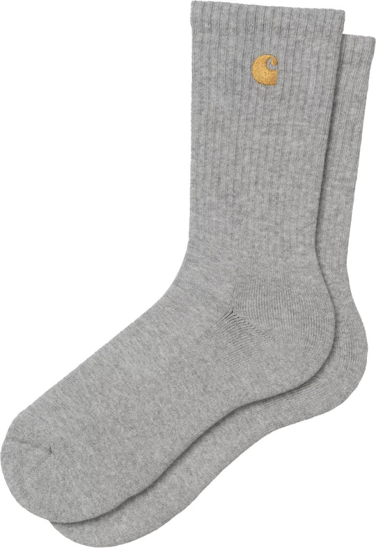  Carhartt Wip Calze Chase Socks Grey Heather Gold Uomo Greyheathergold