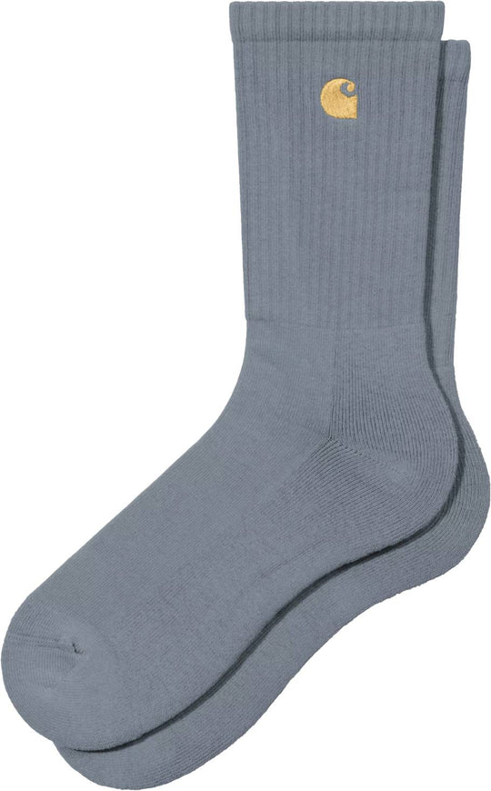  Carhartt Wip Calze Chase Socks Cozy Blue Gold Uomo Cozybluegold