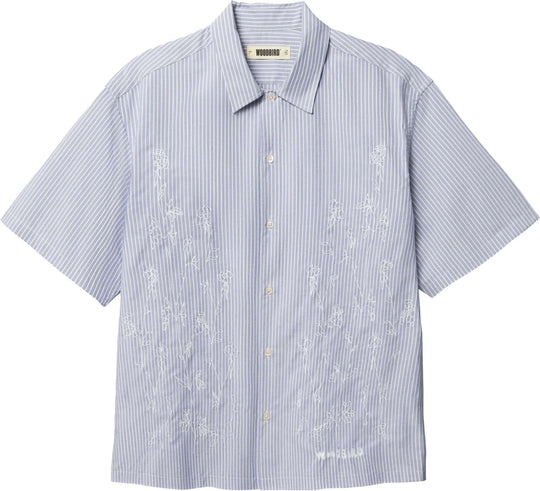  Woodbird Camicia Wang Ox Flower Shirt Light Blue Uomo Lightblue
