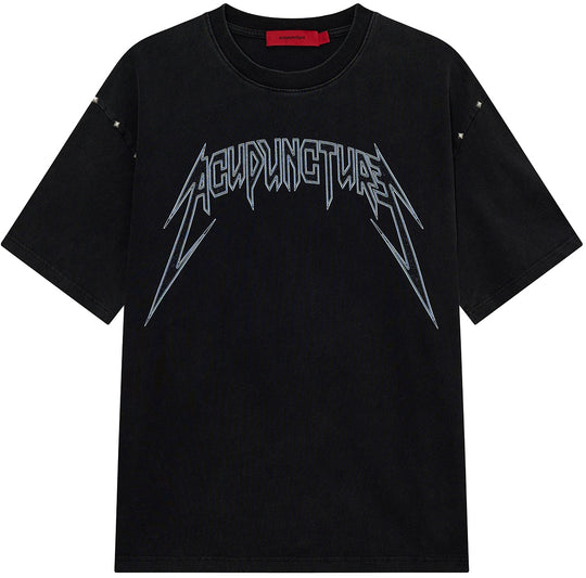  Acupuncture T-shirt Studded Metal T-shirt Washed Black Uomo Washedblack