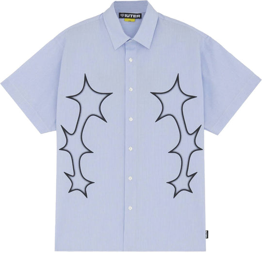  Iuter Camicia Dreams Stripes S/s Shirt Blue Uomo Rblue