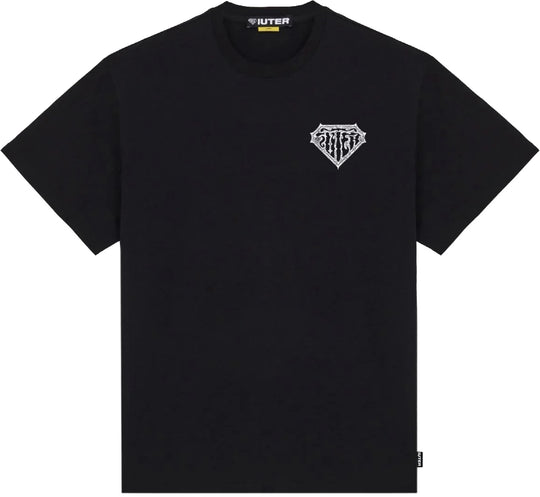  Iuter T-shirt Thorns Double Logo Tee Black Uomo
