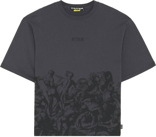  Iuter T-shirt Battle Reverse Stitch Tee Asphalt Uomo