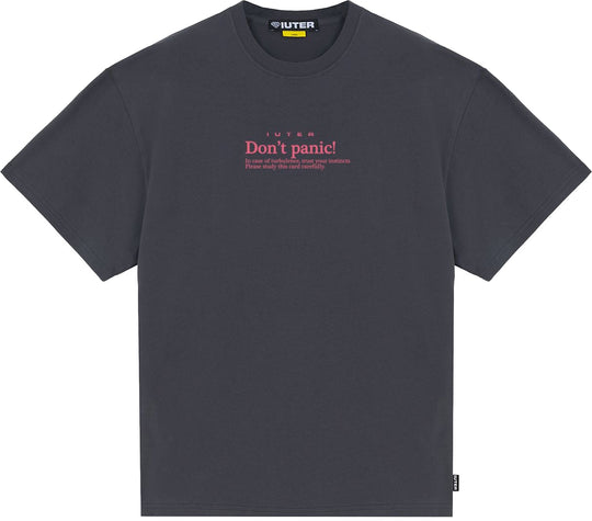  Iuter T-shirt Don't Panic Tee Asphalt Uomo