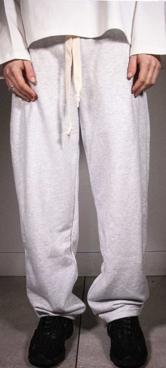  A.u.r.a.s Pantalone Tuta Baggy White Melange Uomo Whitemelange