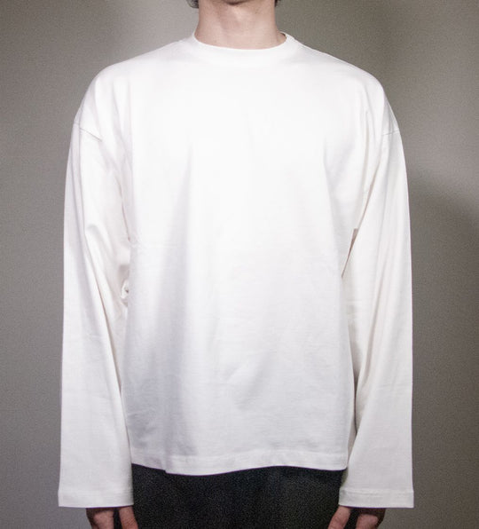  A.u.r.a.s T-shirt Manica Lunga Ls Over Tee White Uomo