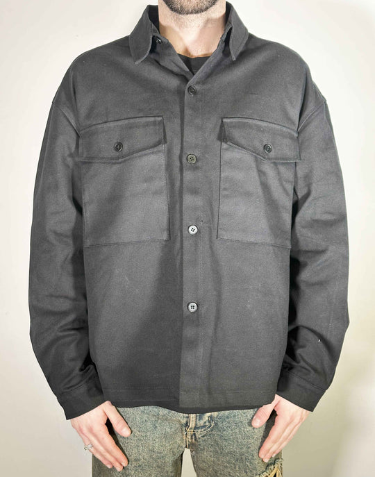  A.u.r.a.s Giacca Camicia Boxy Fit Black Uomo