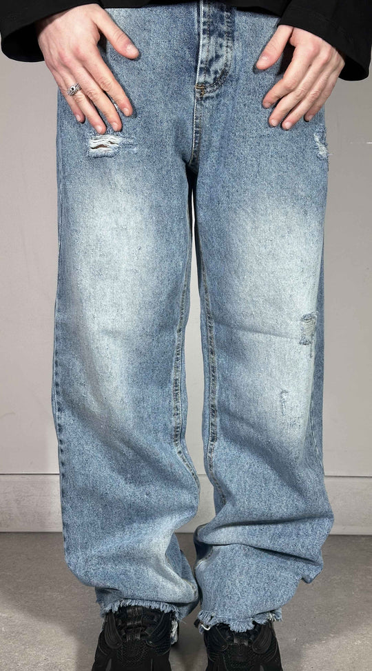  A.u.r.a.s Jeans Broken Edge Denim Light Blue Uomo Lightblue