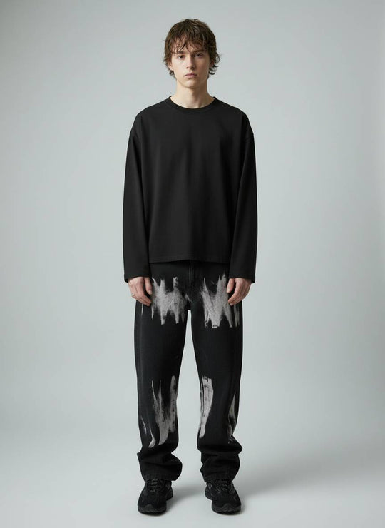  A.u.r.a.s Jeans Effetto Vernice Black White Uomo Blackwhite