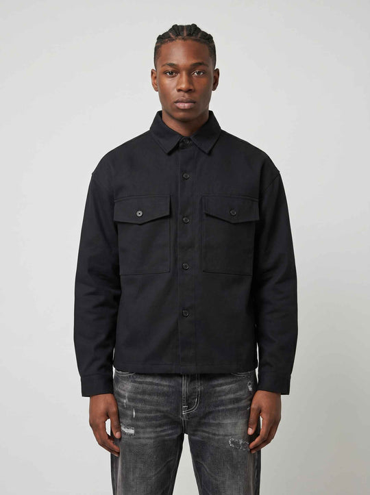  A.u.r.a.s Giacca Camicia Boxy Fit Black Uomo