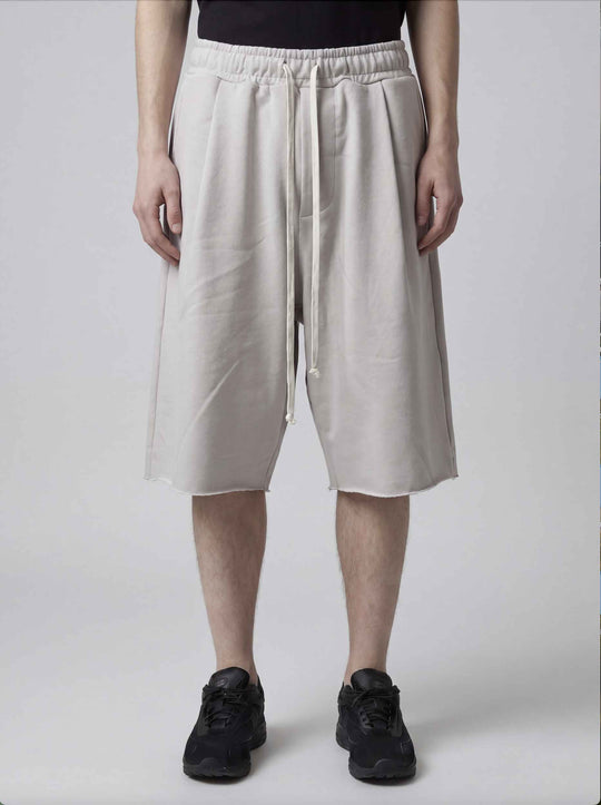  A.u.r.a.s Pantalone Corto In Cotone Taglio Vivo Short Ghiaccio Uomo