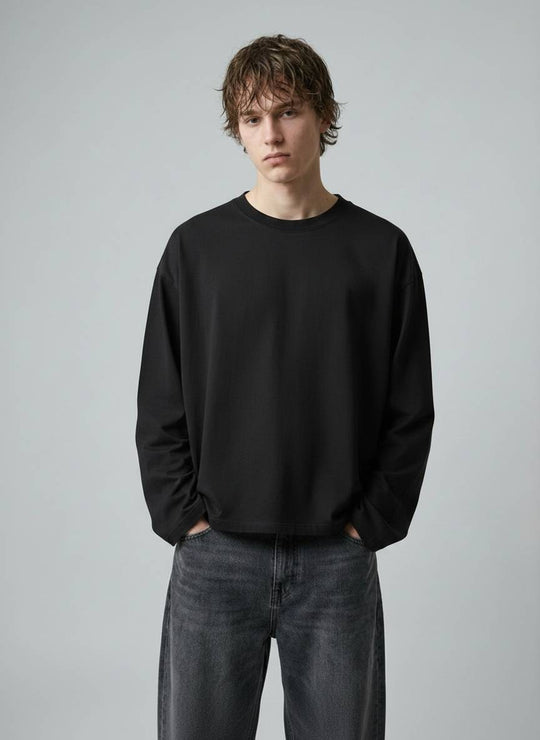  A.u.r.a.s T-shirt Manica Lunga Ls Over Tee Black Uomo