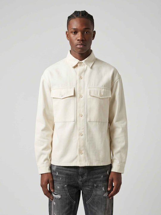  A.u.r.a.s Giacca Camicia Boxy Fit Off White Uomo Offwhite