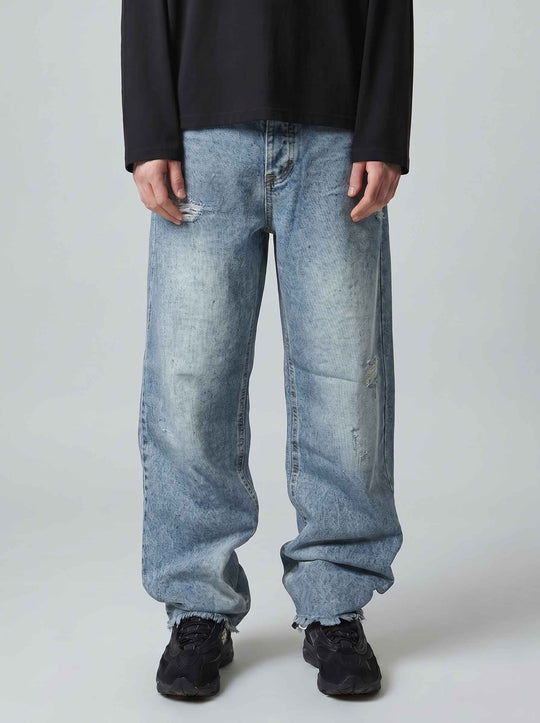  A.u.r.a.s Jeans Broken Edge Denim Light Blue Uomo Lightblue