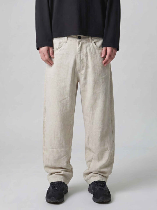  A.u.r.a.s Pantalone Lino Ballon Pants Beige Uomo