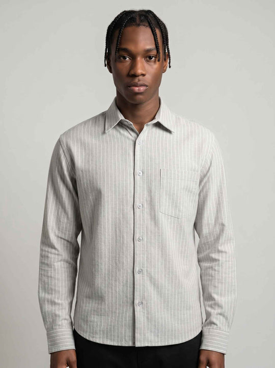  A.u.r.a.s. Camicia Crop Shirt Grigio Uomo
