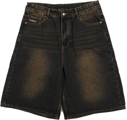  Wasted Paris Faded Casper Shorts Faded Black Uomo