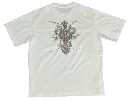  Mdn T-shirt Cyber Gothic Tee White Uomo