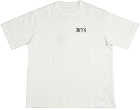  Mdn T-shirt Basic Logo Relaxed Fit Tee White Uomo