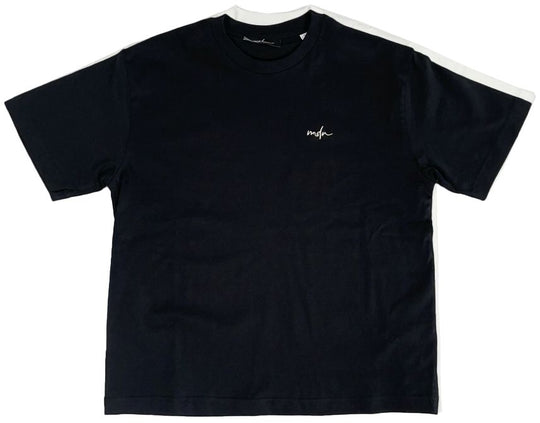  Mdn T-shirt Basic Logo Relaxed Fit Tee Black Uomo