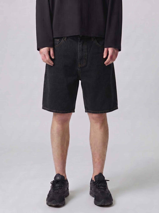  A.u.r.a.s Jeans Short Regular Fit Black Uomo