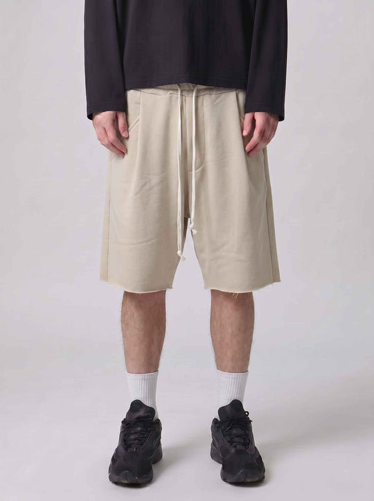  A.u.r.a.s Pant Corto In Cotone Taglio Vivo Short Beige Uomo
