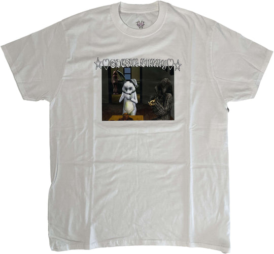  Lovely Death Dreams T-shirt Death Bunny Tee White Uomo