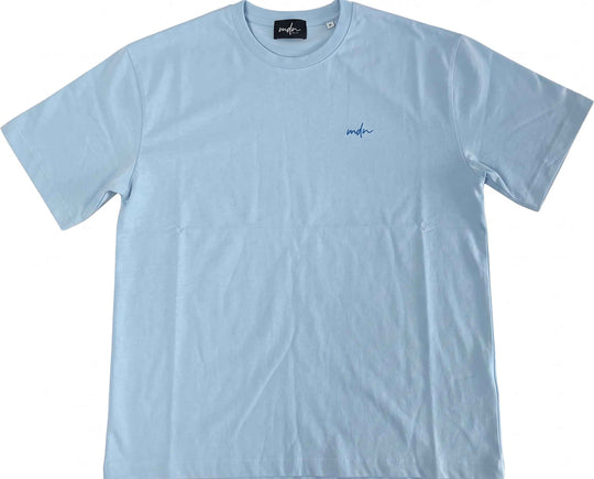  Mdn T-shirt Basic Logo Relaxed Fit Tee Blue Ice Uomo Blueice