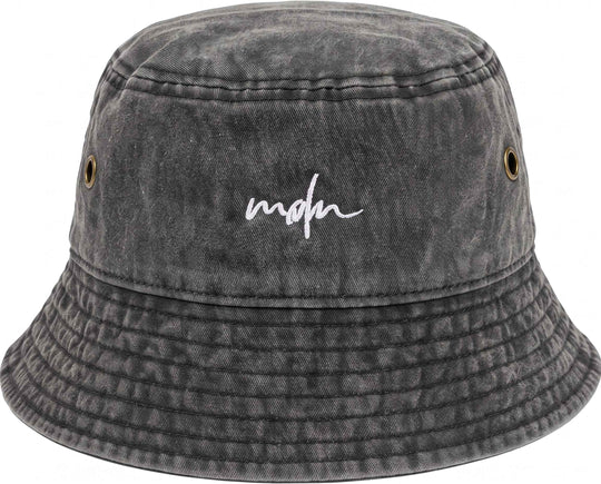  Mdn Vintage Bucket Hat Logo Vintage Black Uomo Vintageblack