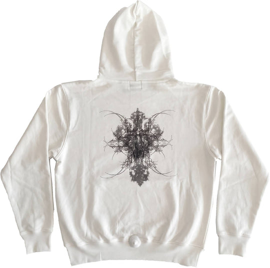  Mdn Felpa Cyber Gothic Hoodie White Donna Cyberwhite