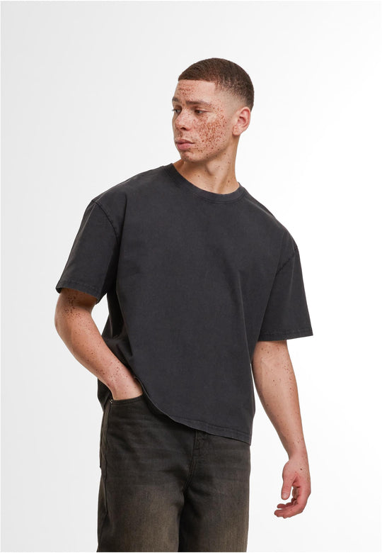  A.u.r.a.s. T-shirt Vintage Cropped Heavy Oversize Tee Black Uomo
