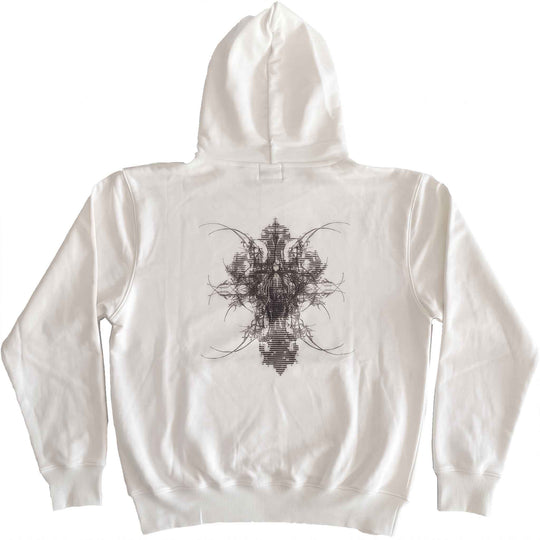  Mdn Felpa Cyber Gothic Hoodie White Donna Cyberwhite