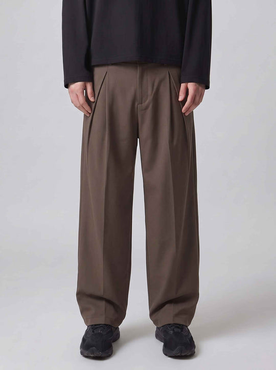  A.u.r.a.s Pantalone Elastico Baggy Doppia Pence Pant Brown Uomo