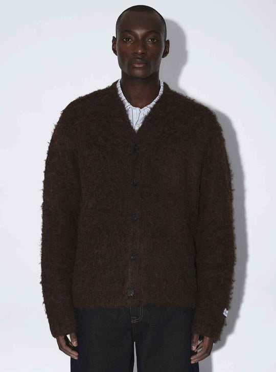  Dr Denim Maglione Dig F Cardigan Brown Dr. Denim Uomo