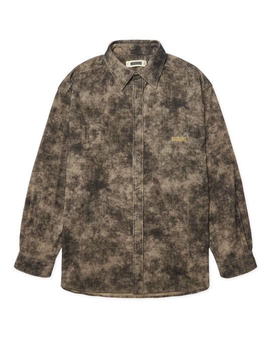  Woodbird Camicia Wbbrooks Wash Cord Shirt Dark Olive Uomo Darkolive