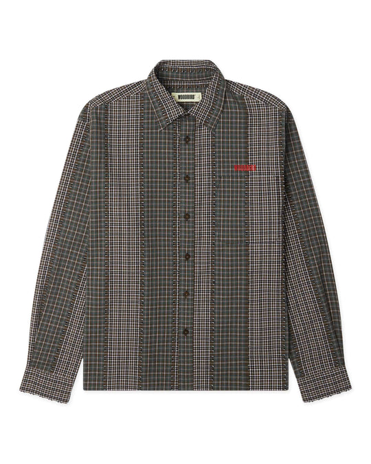  Woodbird Camicia Wbbuzo Woma Check Shirt Brown Green Uomo Browngreen