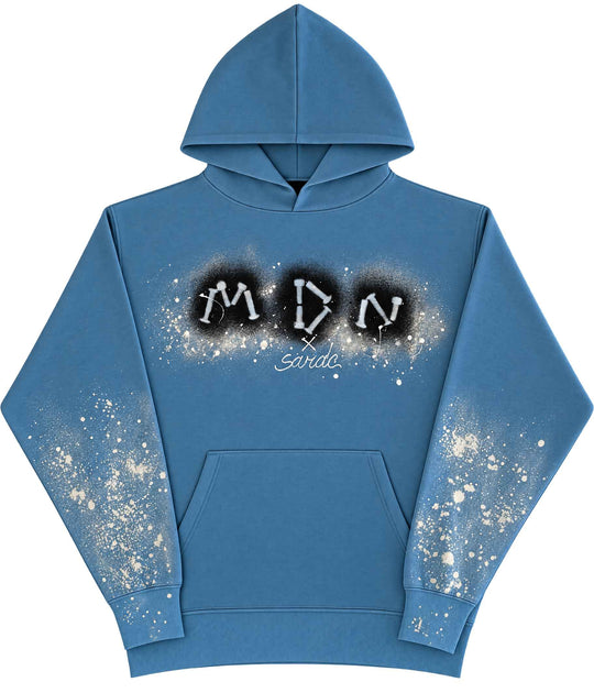  Mdn X Sarac Felpa Hoodie Artcustom Drop 1 Blue Uomo