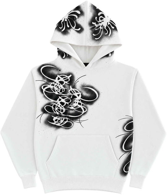  Mdn X Sarac Felpa Hoodie Artcustom Drop 1 White Uomo