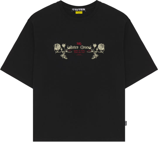  Iuter T-shirt Bloom Tee Black Uomo