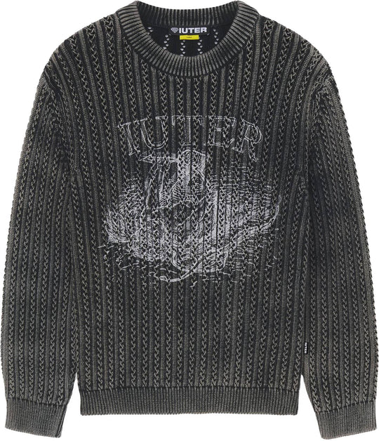  Iuter Maglione Damage Marble Jumper Black Uomo