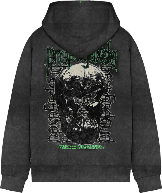  Propaganda Felpa Cannibal Hoodie Stonewash Black Uomo Blackstonewashed