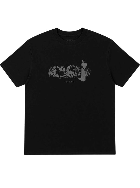  A.u.r.a.s T-shirt Against Us Tee Black Uomo