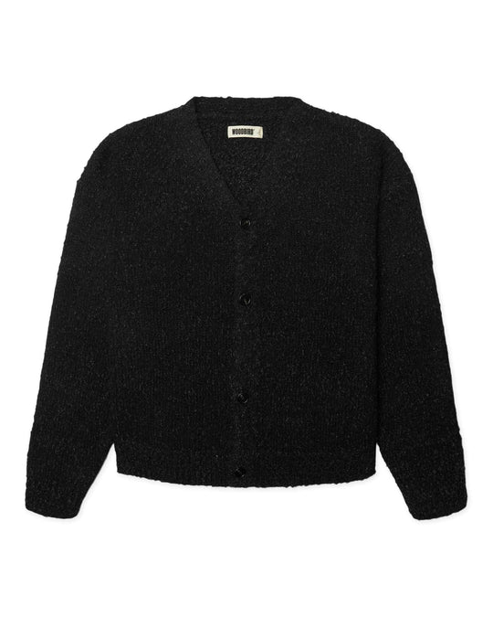  Woodbird Maglione Wbchi Boucle Cardigan Black Uomo